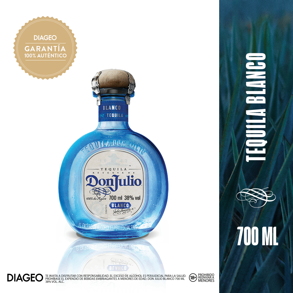 Tequila Don Julio Blanco 700 ML Negos