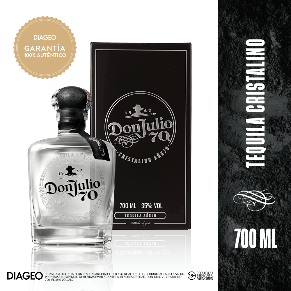 Tequila Don Julio 70 Cristalino 700 ML Negos